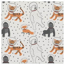 Der Weltraum ist Gemusterte Wildtierastronauten Stoff