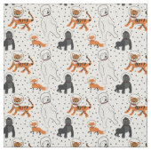 Der Weltraum ist Gemusterte Wildtierastronauten Stoff (Muster)