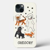 Der Weltraum ist Personalisierte Wildtierastronaut Case-Mate iPhone Hülle (Rückseite)