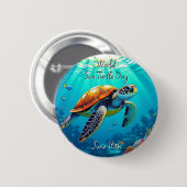 Der Weltseeschildtag ist der 16. Juni Button (Vorne & Hinten)