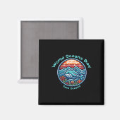 Der Welttag der Ozeane schützen Magnet (Vorderseite/Rückseite)