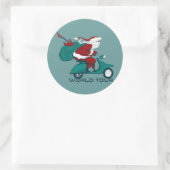 Der Welttourenroller Runder Aufkleber (Tasche)