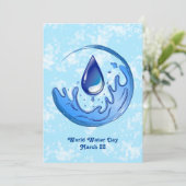 Der Weltwassertag Rette Wasser Rett Erde (Stehend Vorderseite)