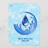 Der Weltwassertag Rette Wasser Rett Erde (Vorne/Hinten)