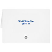 Der Weltwassertag Rette Wasser Rett Erde (Rückseite Horizontal)