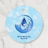 Der Weltwassertag Rette Wasser Rett Erde Geschenkanhänger (Rückseite)