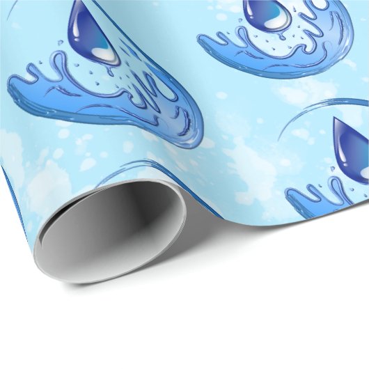 Der Weltwassertag Rette Wasser Rett Erde Geschenkpapier (Rolleneckpunkt)