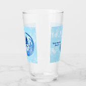 Der Weltwassertag Rette Wasser Rett Erde Glas (Links)