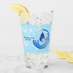 Der Weltwassertag Rette Wasser Rett Erde Glas