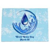 Der Weltwassertag Rette Wasser Rett Erde Große Geschenktüte (Vorderseite)