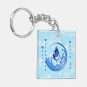 Der Weltwassertag Rette Wasser Rett Erde Schlüsselanhänger (Vorderseite links)