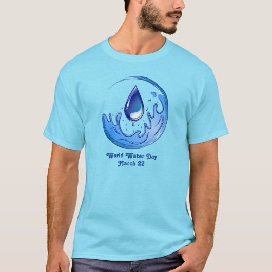 Der Weltwassertag Rette Wasser Rett Erde T-Shirt (Vorderseite)