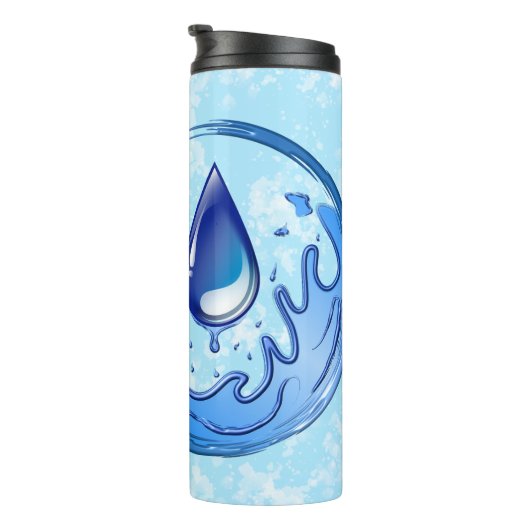 Der Weltwassertag Rette Wasser Rett Erde Thermosbecher (Nach rechts gedreht)