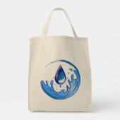 Der Weltwassertag Rette Wasser Rett Erde Tragetasche (Rückseite)