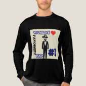 Der weltweit beliebteste Vater #1 Black Long Sleev Tri-Blend Shirt (Vorderseite)