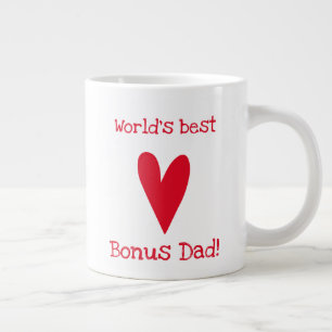 Der weltweit beste Bonus-Vater!   Rotherzvater Jumbo-Tasse