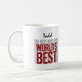 Der weltweit beste Boss Grunge Text Individuelle N Zweifarbige Tasse