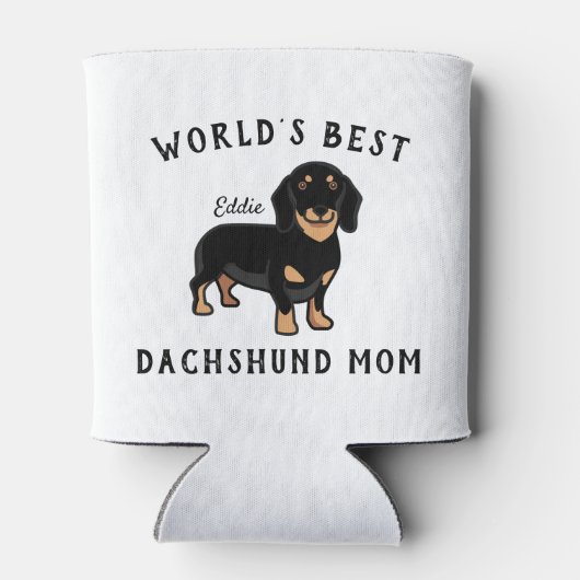 Der weltweit beste Hundename für die Mama der Dack Dosenkühler (Rückseite)
