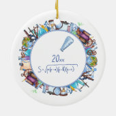 Der weltweit beste Lehrer für benutzerdefinierte T Keramik Ornament (Hinten)