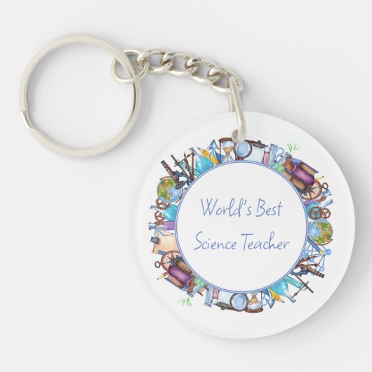 Der weltweit beste Lehrer für benutzerdefinierte T Schlüsselanhänger (Vorderseite)