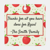 Der weltweit beste Lehrer mit Apple Accents - maßg Ornament Aus Metall (Rückseite)