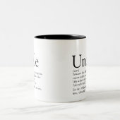 Der weltweit beste Onkel Funcle Modern Definition Zweifarbige Tasse (Mittel)