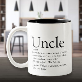 Der weltweit beste Onkel Funcle Modern Definition  Zweifarbige Tasse