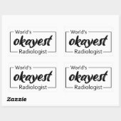 Der weltweit beste Radiologe Rechteckiger Aufkleber (Blatt)