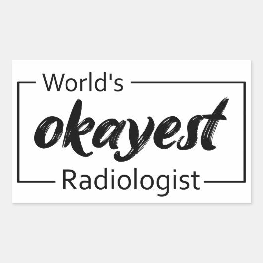 Der weltweit beste Radiologe Rechteckiger Aufkleber (Vorderseite)