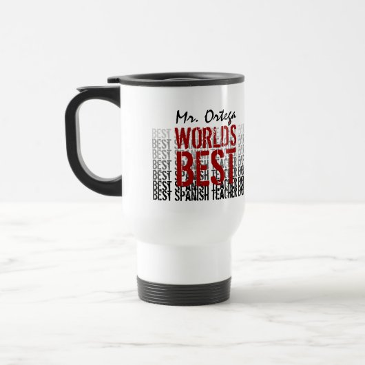 Der weltweit beste Spanischlehrer-Individuelle Nam Reisebecher (Links)