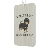 Der weltweit beste Vater für Dackel, benutzerdefin Autolufterfrischer (Links)