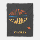 Der weltweit beste Vater für den Fischfang Persona Fleecedecke (Vorderseite)