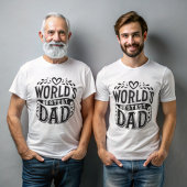 Der weltweit beste Vater herzensierte Typografie-T T-Shirt