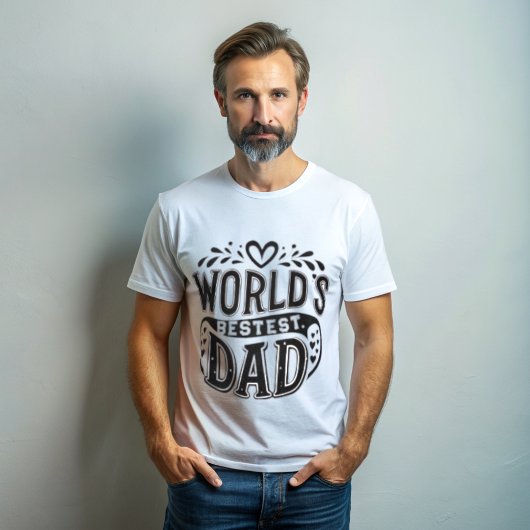 Der weltweit beste Vater herzensierte Typografie-T T-Shirt