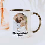 Der weltweit beste Vater-Hinweis Tasse<br><div class="desc">Die weltbeste Papa-Tasse verfügt über einen Retro-Schriftart,  boho gewölbte Foto und individuelle Note backside. Es ist das perfekte Geschenk für den Tag des Vaters! Wechseln Sie aus dem Foto und personalisieren Sie den Brief auf der Rückseite,  um das Herz von Papa zu schmelzen!</div>