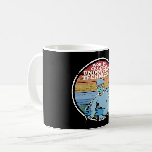 Der weltweit größte Endoskopie-Techniker Retro T-S Kaffeetasse (Vorderseite Links)