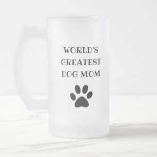 Der weltweit größte Hund-Mama-Benutzerdefinierter  Mattglas Bierglas