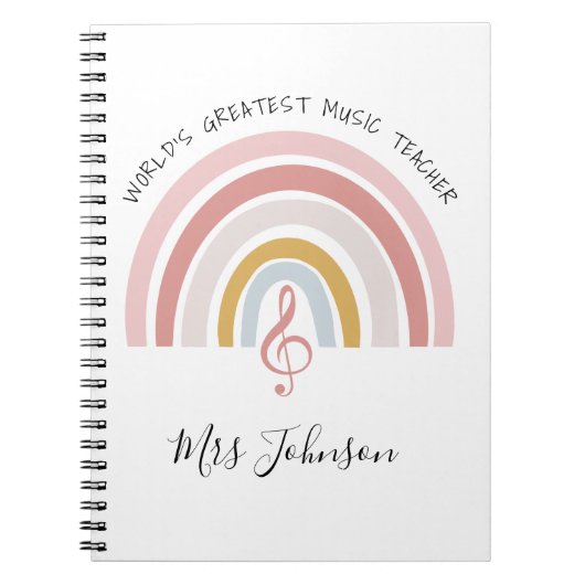 Der weltweit größte Musiklehrer Custom Rainbow Notizblock (Vorderseite)