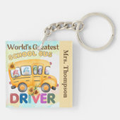 Der weltweit größte Schulbusfahrer Personalisiert Schlüsselanhänger (Rückseite)