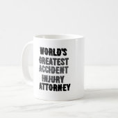 Der weltweit größte Verletzungsanwalt Kaffeetasse (Vorderseite Links)
