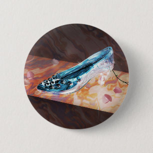 Der wenige Glaspantoffel Button