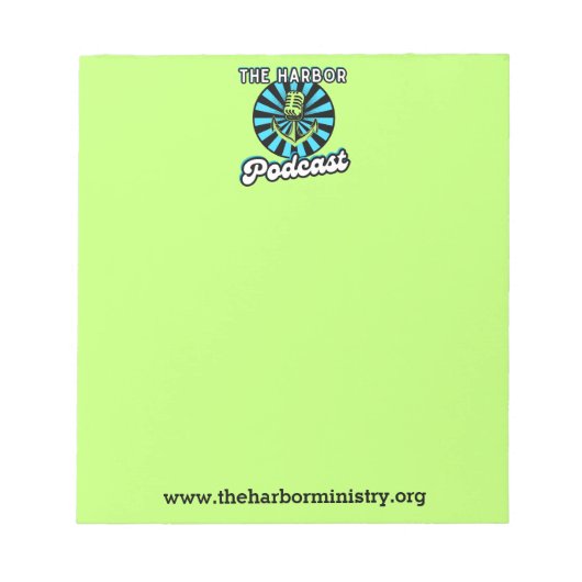 Der Werbespot für den Hafen Notizblock (Vorderseite)