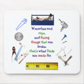 Der Werkzeugkasten Mousepad des Vaters (Vorne)