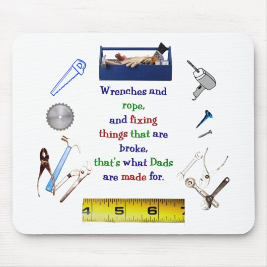 Der Werkzeugkasten Mousepad des Vaters (Vorne)
