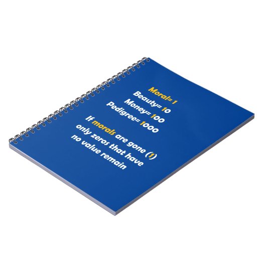 Der Wert der Moral im Leben Notizblock (Linke Seite)