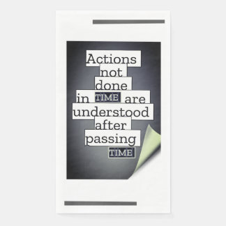 Der Wert der Zeit Serviette