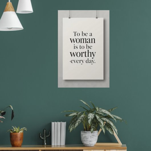 Der Wert einer Frau – Kunstposter Poster (Wohnzimmer 1)