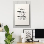 Der Wert einer Frau – Kunstposter Poster (Heimbüro)