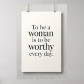 Der Wert einer Frau – Kunstposter Poster (Vorne)