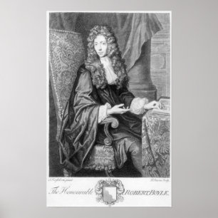 Der werte Robert Boyle graviert von B. Baron Poster